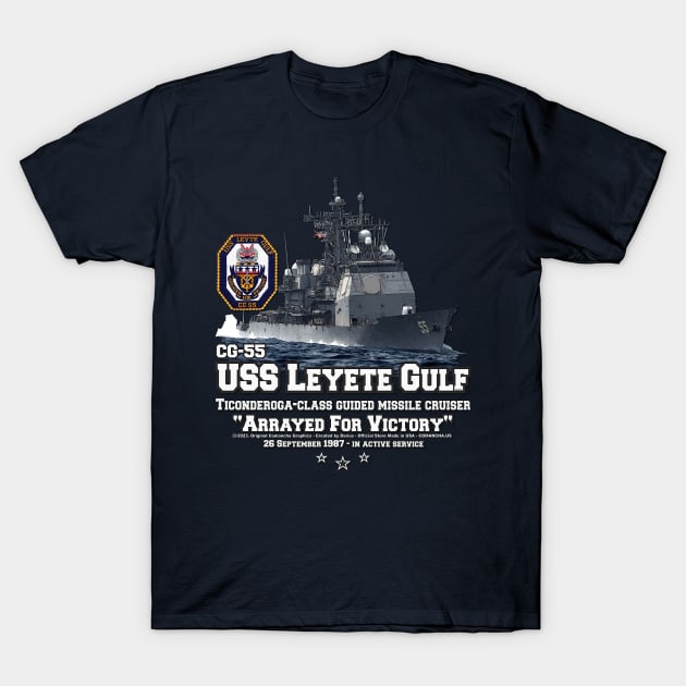 USS Leyte Gulf CG-55 Navy Cruiser T-Shirt by comancha